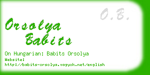 orsolya babits business card